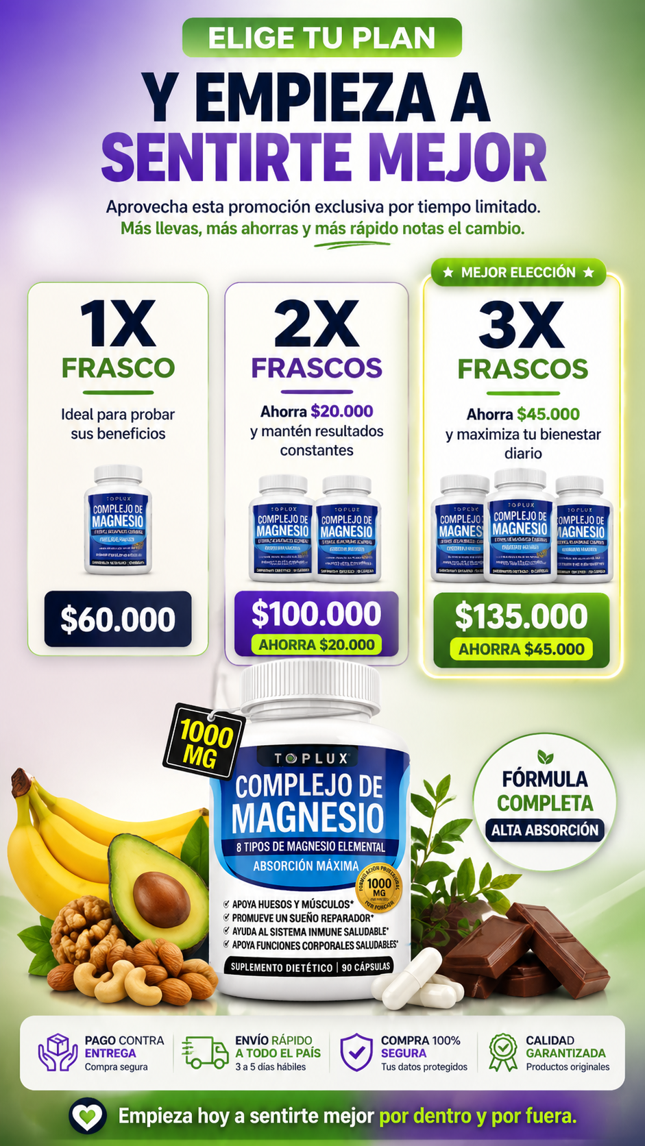 MAGNESIO COMPLEX X90 CAPSULAS, GRAN PROMNOCION PRECIO EXCLUSIVO