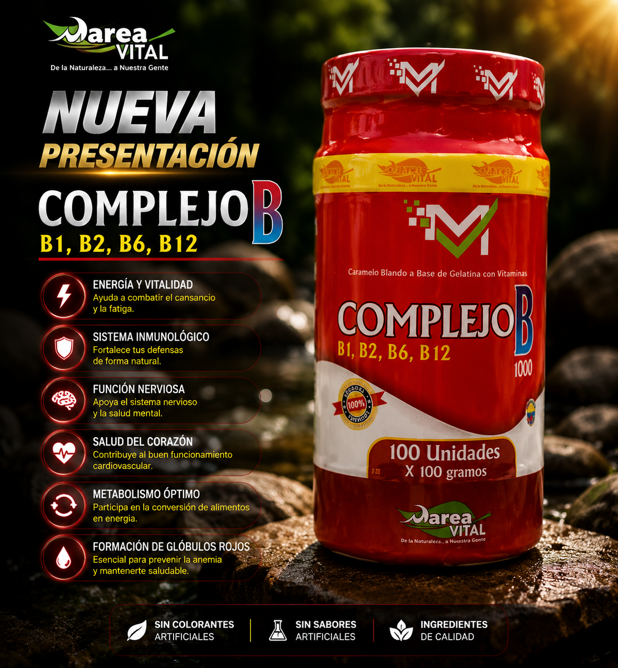 COMPLEJO B B1 B2 B6 B12 X100 CAPSULAS